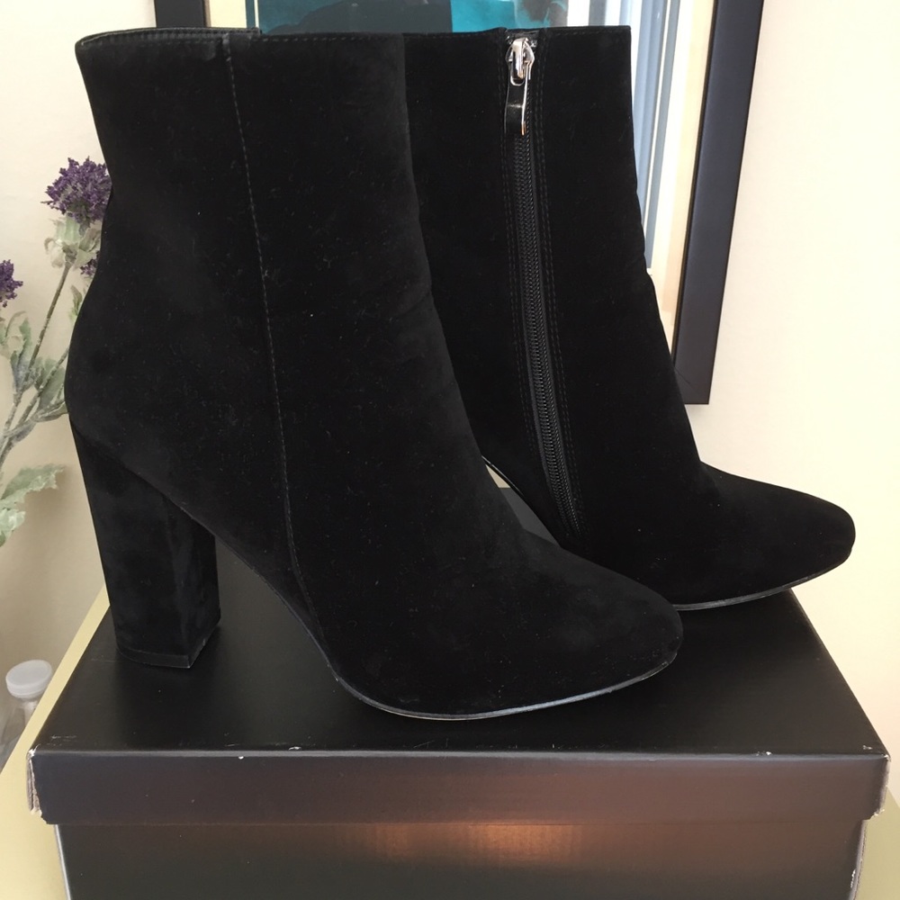 Velvet Black Booties